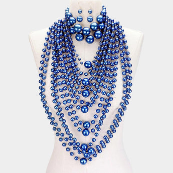 Glam Girl Blue Necklace Set