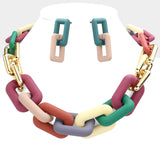 Skye Open Rectangle Link Necklace