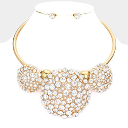 Anita Crystal Cluster Necklace Set