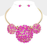 Anita Crystal Cluster Necklace Set