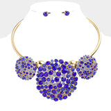 Anita Crystal Cluster Necklace Set