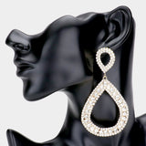 Rachel Rhinestone Teardrop Evening Earrings