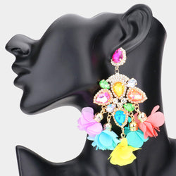 LaLa Fabric Chandelier Earrings