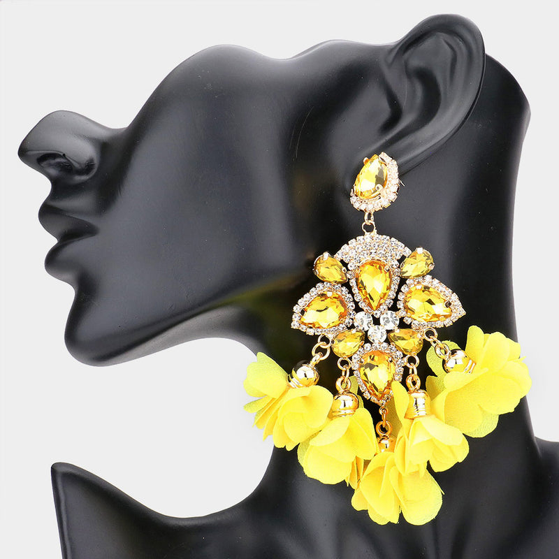 Yellow pageant earrings top