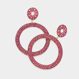 Zara Rhinestone Circle Earrings