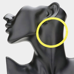 Zoe Oversized Rhinestone Circle Earrings