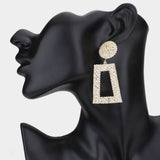 Shavon Rectangular Rhinestone Earrings