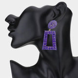 Shavon Rectangular Rhinestone Earrings