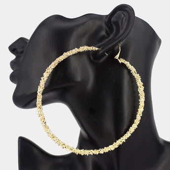 Zelda Oversized Metal Hoop Earrings