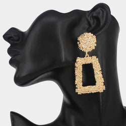 Mia Trapezoid Knocker Metal Earrings