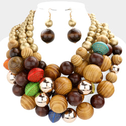 Abagail Wood Layered Necklace