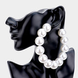 "Low Key" Large Pearl Earrings