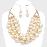 Boss Lady Chunky Pearl Necklace Set