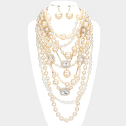 Farrah Pearl Necklace Set